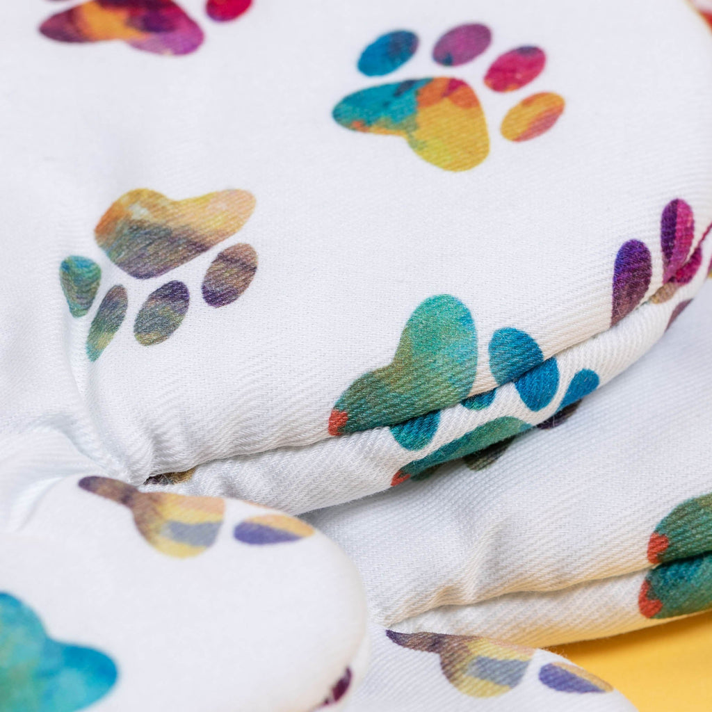 Rainbow Paw Print Kitchen Linens Set