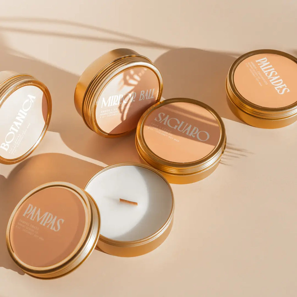 Palisades Amber Travel Tin Candle