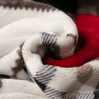 Sunset Maple Farmhouse Plaid Throw Blanket