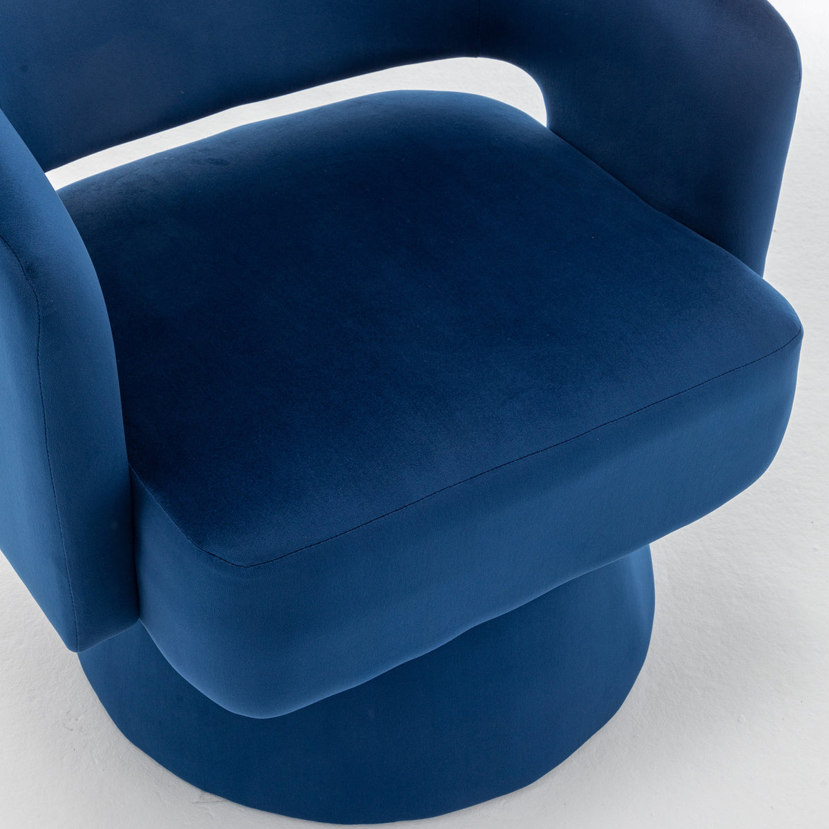 Velvet 360° Swivel Barrel Accent Chair