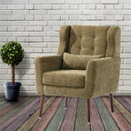 Modern Chenille Accent Armchair with Lumbar Pillow