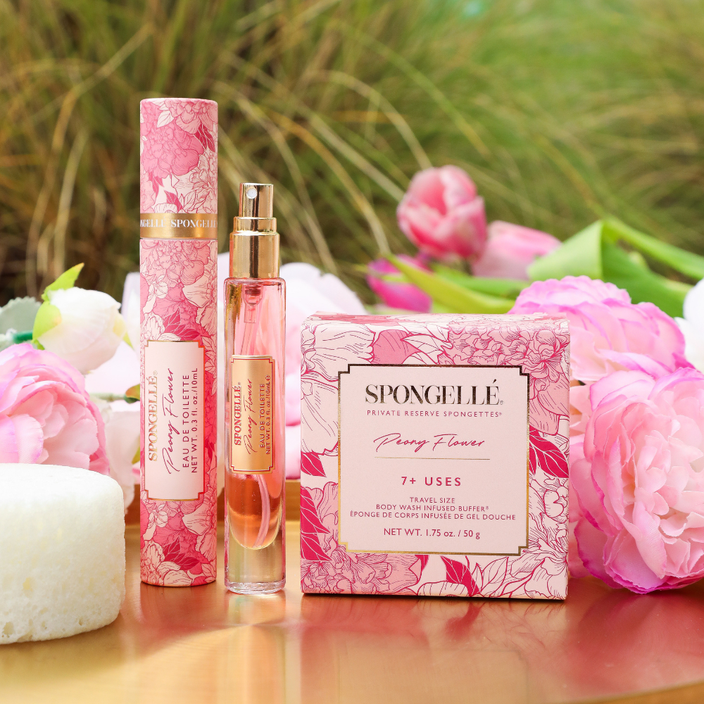Peony Flower Eau de Toilette & Spongette Set