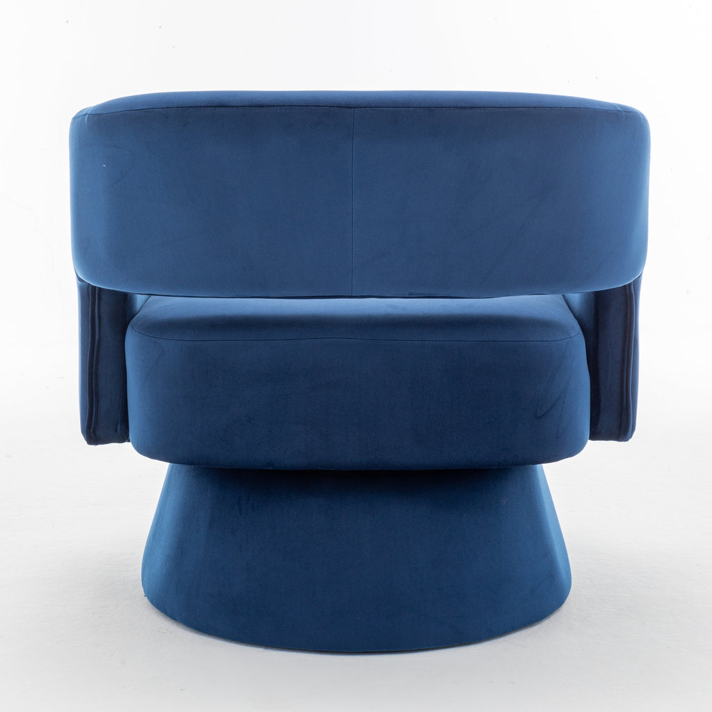 Velvet 360° Swivel Barrel Accent Chair