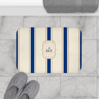 Le Bain Classic Striped Bath Mat, SEA BLUE,  French Bathroom Decor