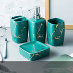 Luxury Marble-Look Bathroom Accessory Set