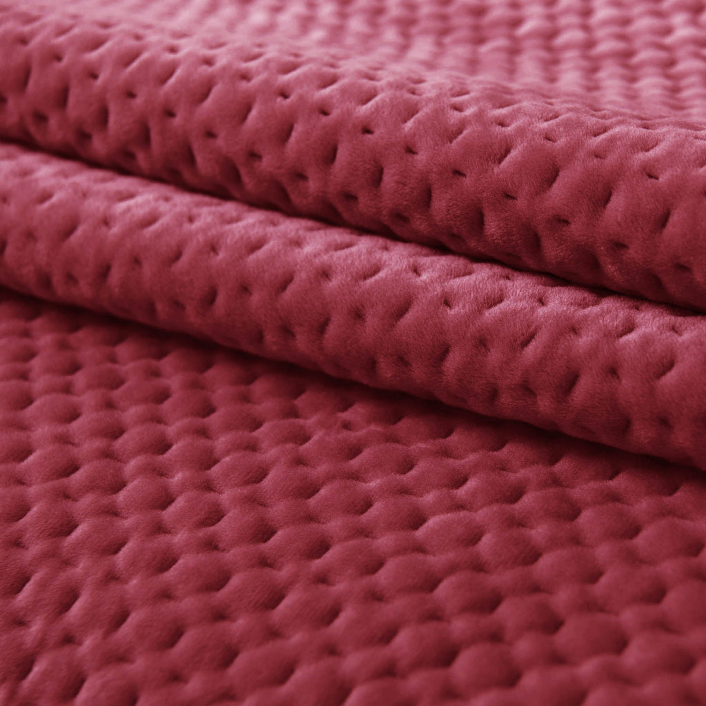 Kasentex Lightweight Plush Velvet Quilt Set Queen/King - Soft All Season Bedspread Coverlet