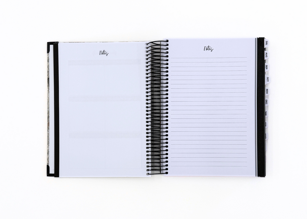 2026-2027 Black Leather Look Daily Planner