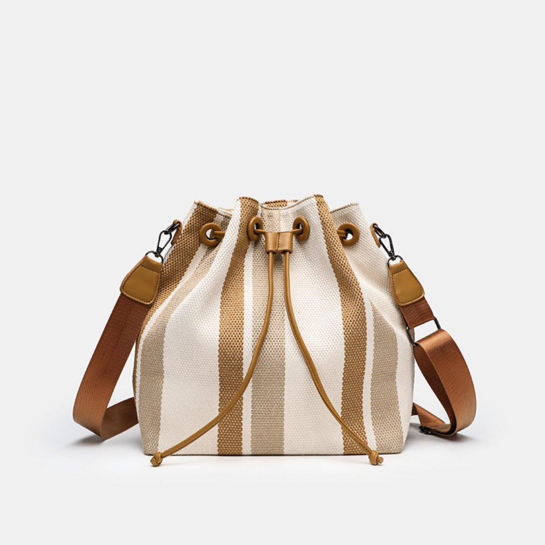 Vintage Canvas Crossbody Bucket Bag