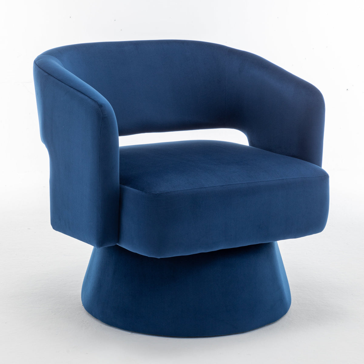 Velvet 360° Swivel Barrel Accent Chair