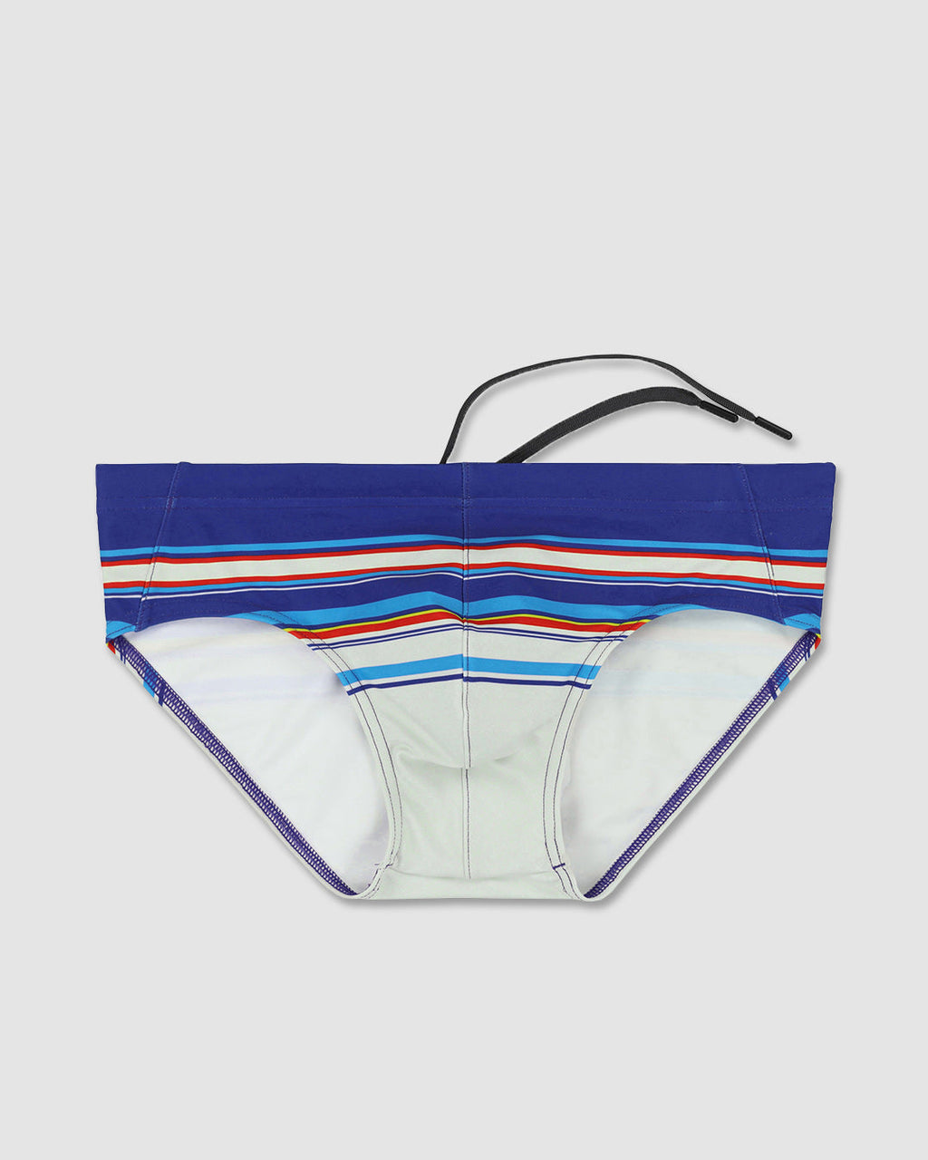 Men’s Navy Stripe Low-Rise Swim Brief