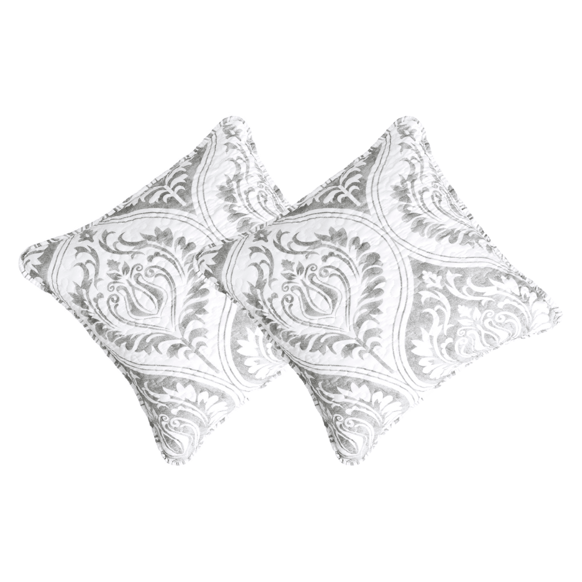 Grey Matelassé Pillow Cover