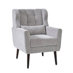 Modern Chenille Accent Armchair with Lumbar Pillow