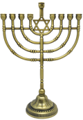 Traditional Bronze Finish Menorah