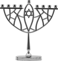 Chrome Plated Prismatic Menorah