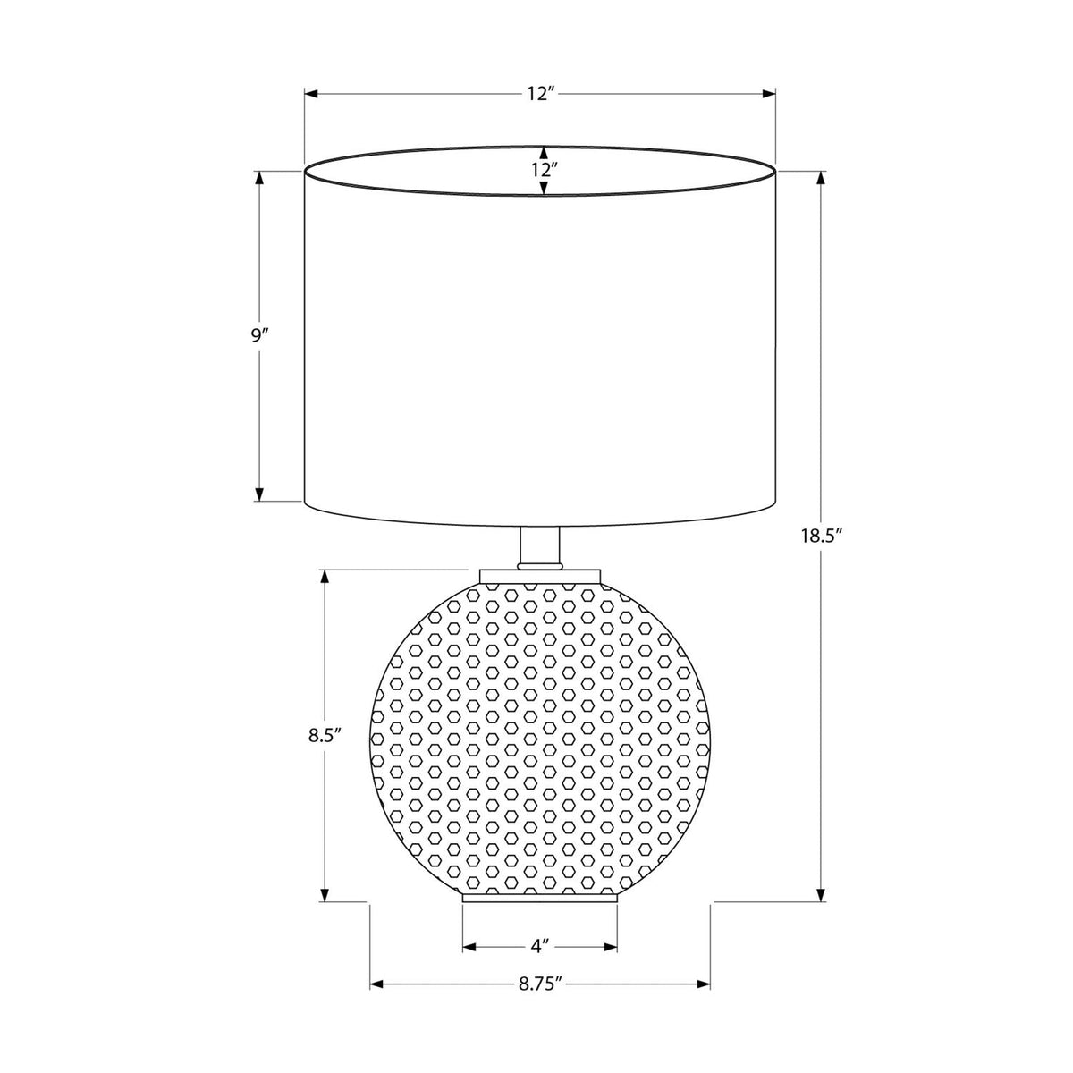 Lighting, Table Lamp, Modern - Gray
