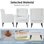 Modern Chenille Accent Armchair with Lumbar Pillow