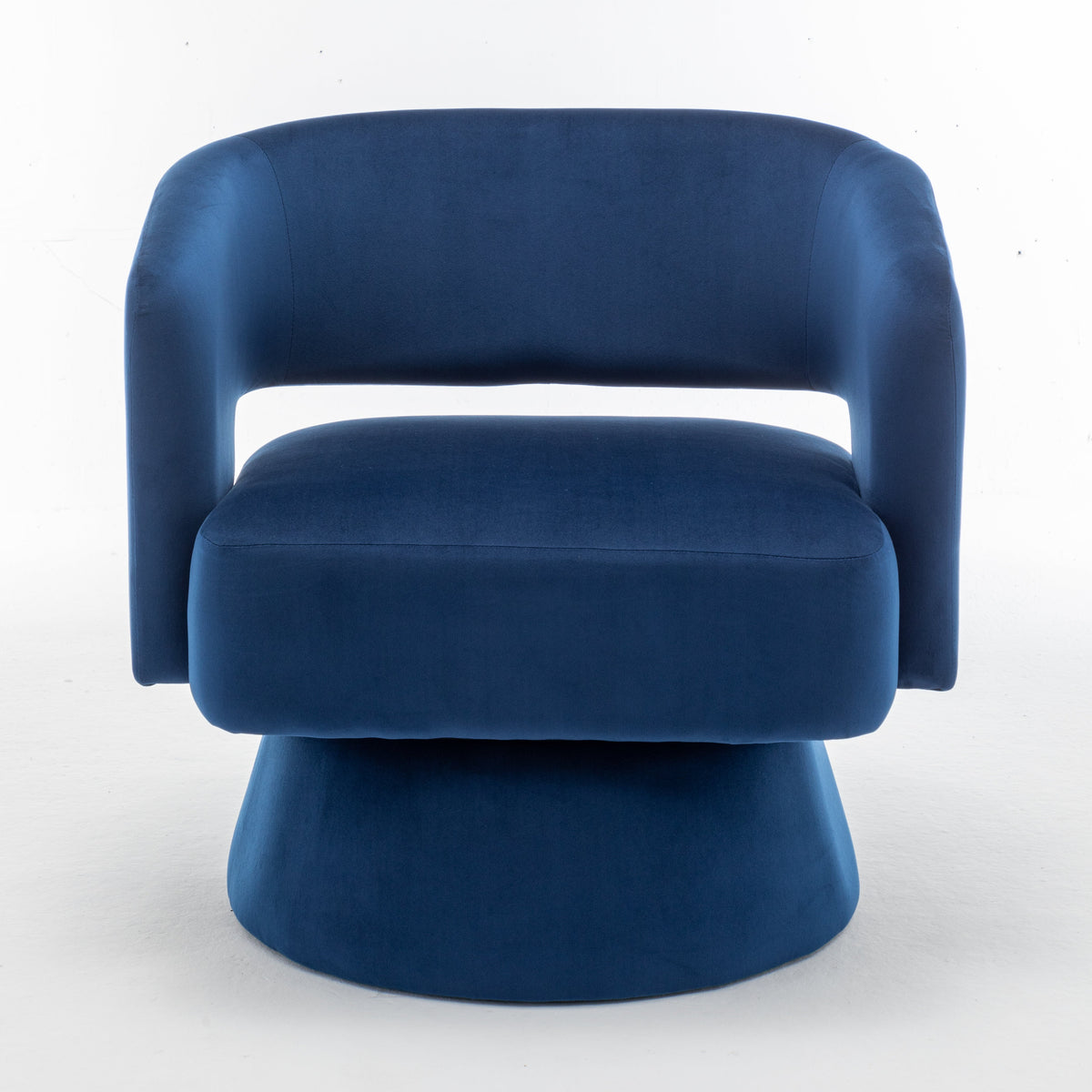 Velvet 360° Swivel Barrel Accent Chair