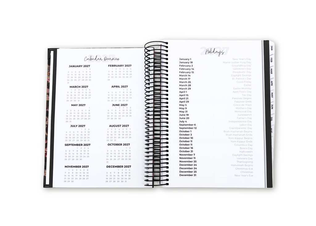 2027 Velvet Floral Daily Planner Basic Bundle