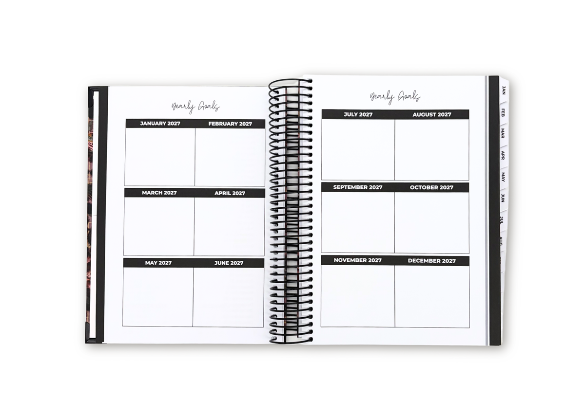 2027 Black Leather Look Daily Planner