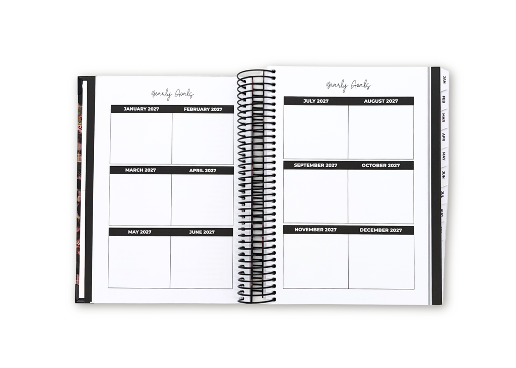 2027 Black Leather Look Daily Planner Basic Bundle