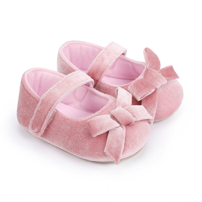 Baby Girls’ Princess Dress Shoes – Soft Flannel Style