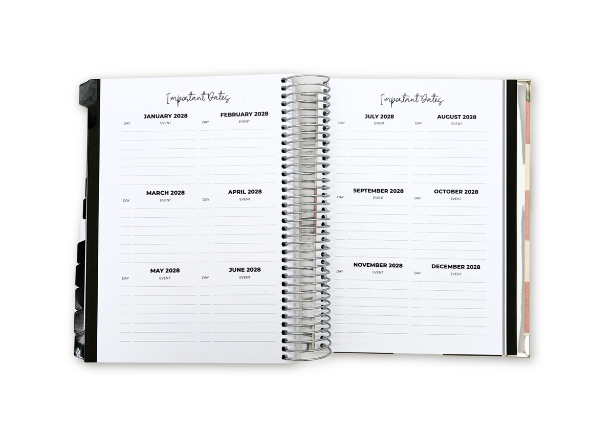 2027 Checkered Daily Planner