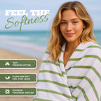 Oversized Cotton Striped Pool & Beach Towels – 3 Pack