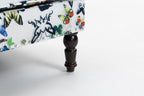 Upholstered Accent Chair - Vintage Armchair with Solid Wood Legs