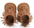 Baby Girls’ Fringe Moccasin Sandals – 0–12 Months