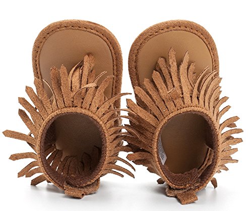 Baby Girls’ Fringe Moccasin Sandals – 0–12 Months