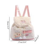 Autumn and winter fluffy backpack purse mini, fashionable female sweet plush backpack small, versatile student bag, toddler purse