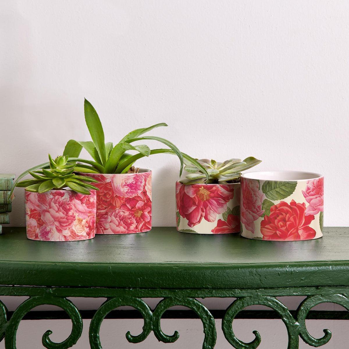 Rose Marie Floral Ceramic Cachepot