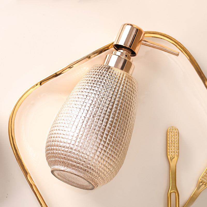 Rose Gold Ceramic Bathroom Accessory Set – 4 Pieces