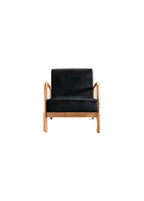 Classic Mid-Century Accent Chair with Open Wood Frame & Plush Cushioning