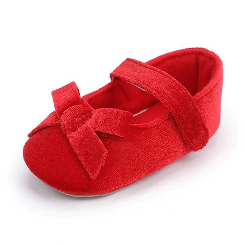 Baby Girls’ Princess Dress Shoes – Soft Flannel Style