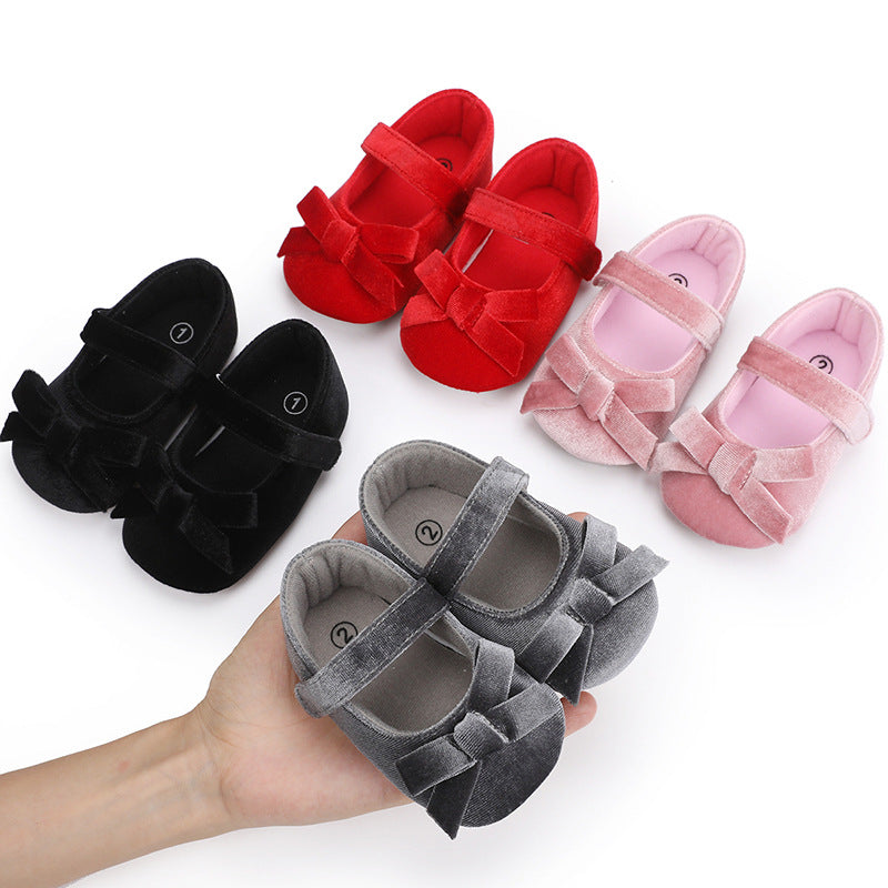 Baby Girls’ Princess Dress Shoes – Soft Flannel Style