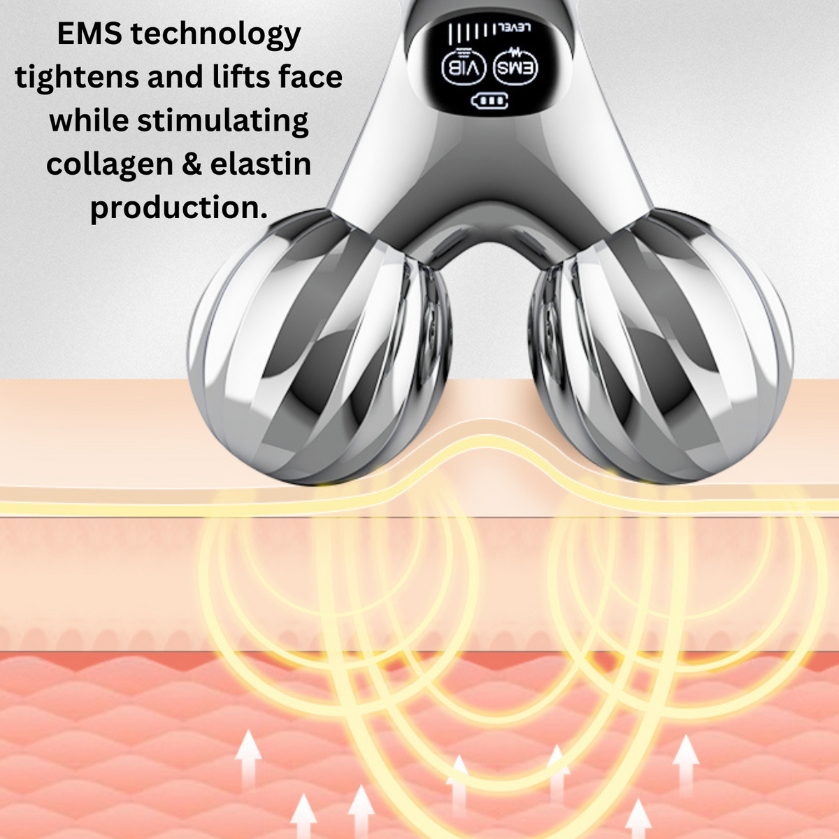 EMS + Vibrating 360 Roller Duel Tightening Face Lift Device