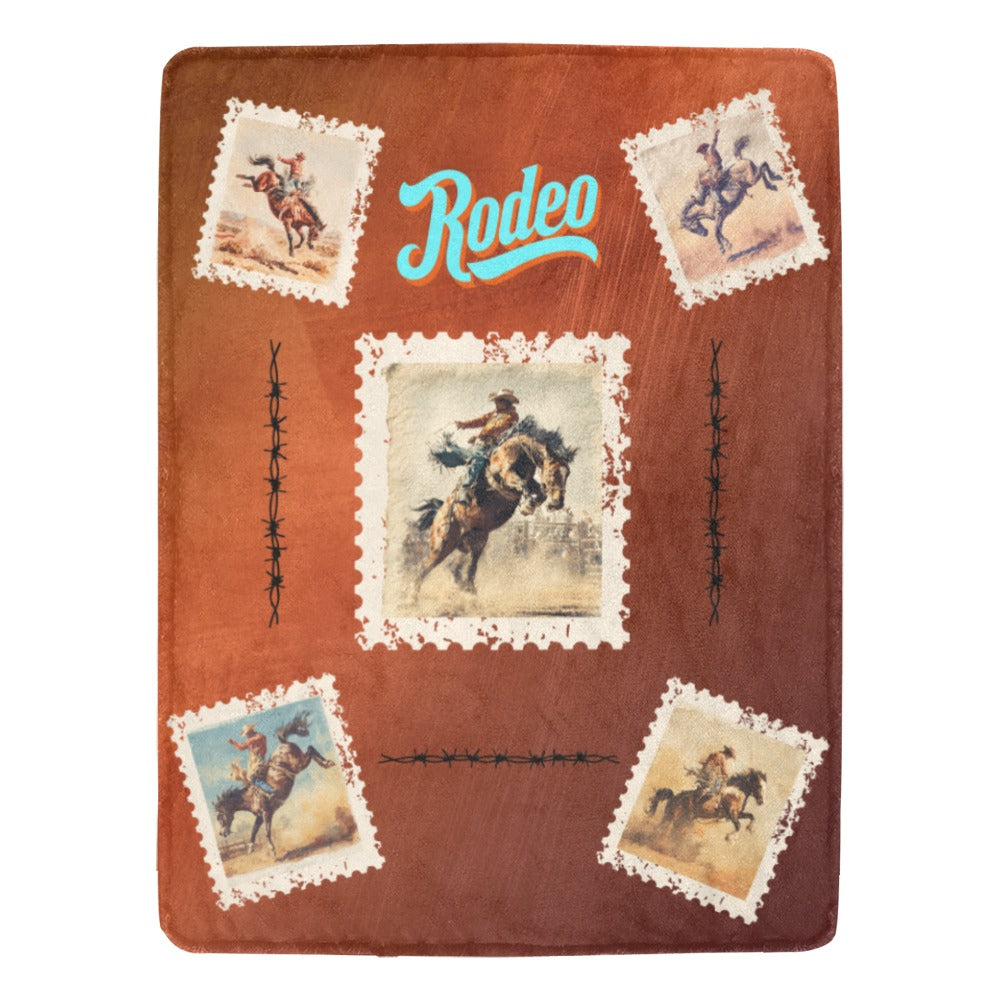 Baha Ranch Western Rodeo Throw Blanket