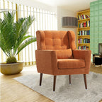 Modern Chenille Accent Armchair with Lumbar Pillow