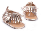 Baby Girls’ Fringe Moccasin Sandals – 0–12 Months