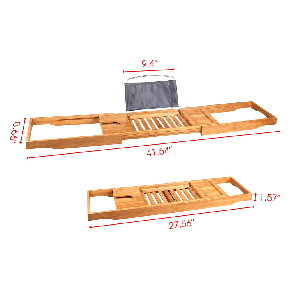 Luxury Extendable Bamboo Bathtub Caddy