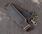 Full Grain Leather Duffle Bag with Shoe Compartment, Vintage Men's Weekender Travel Bag