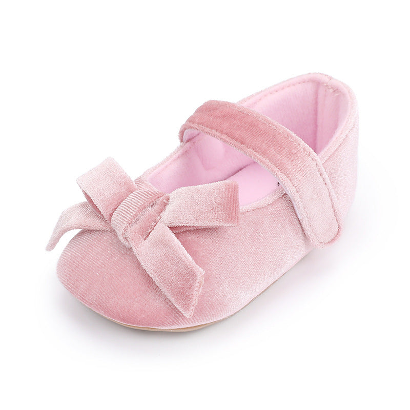 Baby Girls’ Princess Dress Shoes – Soft Flannel Style