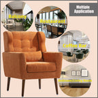 Modern Chenille Accent Armchair with Lumbar Pillow