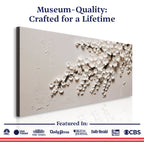 White Cherry Blossom Wall Art