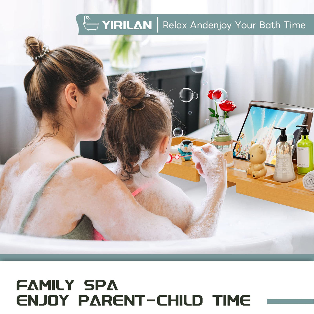 Expandable Bathtub Tray Caddy