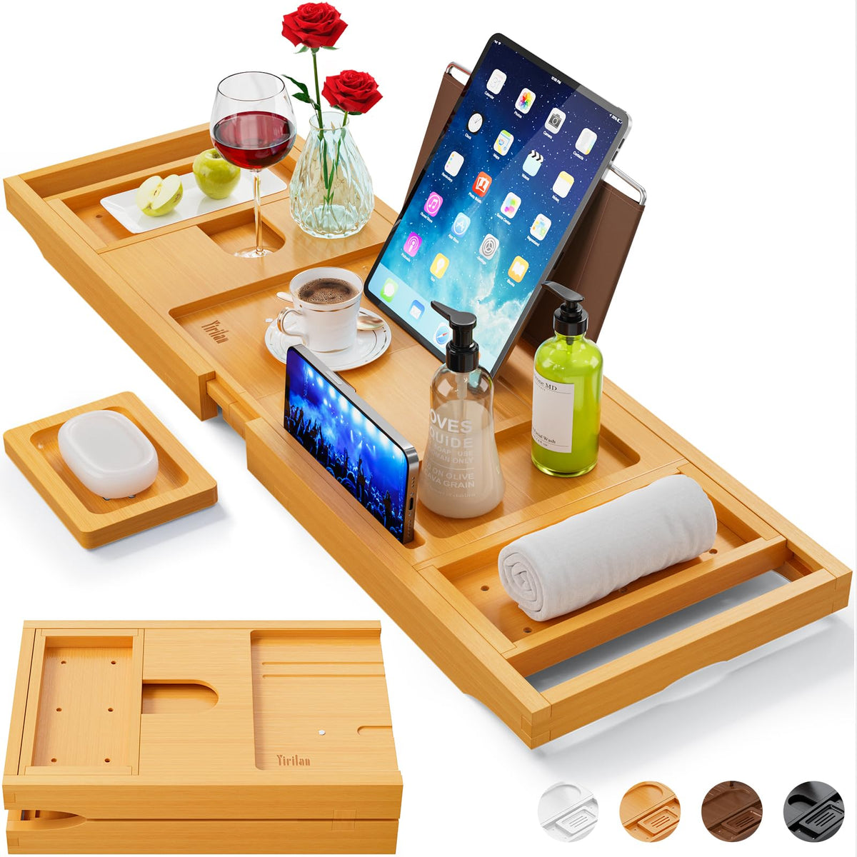 Expandable Bathtub Tray Caddy