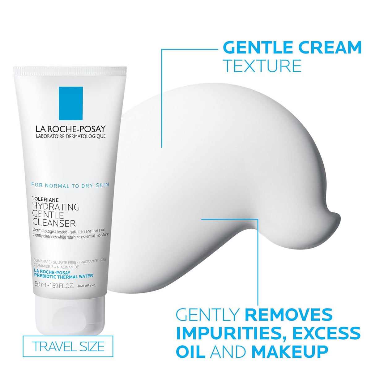 La Roche-Posay Toleriane Double Repair Face Moisturizer, Daily Moisturizer Face Cream with Ceramide and Niacinamide for All Skin Types, Oil Free, Fragrance Free