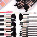 Real Perfection Makeup Brush Set 16 Pcs with 1 Eyebrow Razor Premium Synthetic Foundation Powder Concealers Eyeshadow Blush Makeup Brushes Make up Brushes Kit (Pink)