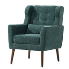 Modern Chenille Accent Armchair with Lumbar Pillow